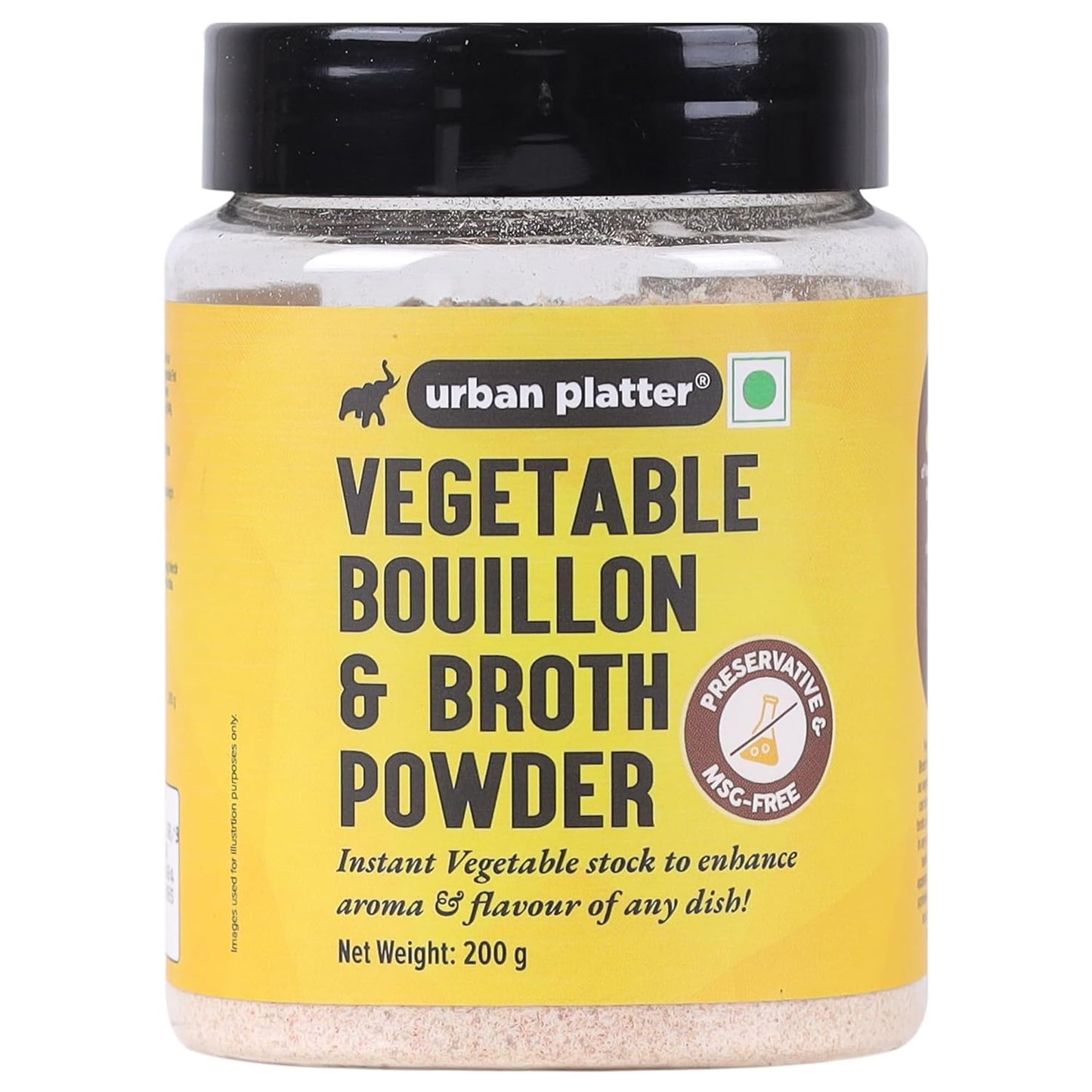 Urban Platter Vegetable Bouillon and Broth Powder, 200g [ Anytime Convenience | Prepares Quickly | Vibrant Flavours | Ideal seasoning and condiment]