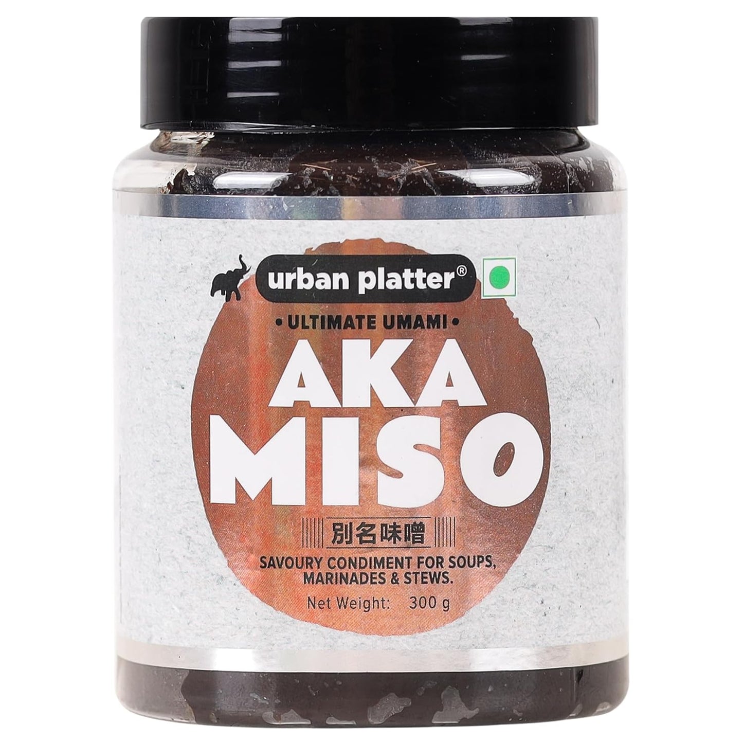 Urban Platter Aka Miso Paste, 300g Jar [Dark, Extra Matured, Soy-Based]