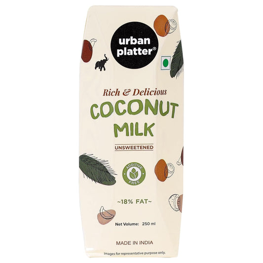 Urban Platter Coconut Milk, 250ml (Additive Free | 18% Fat)